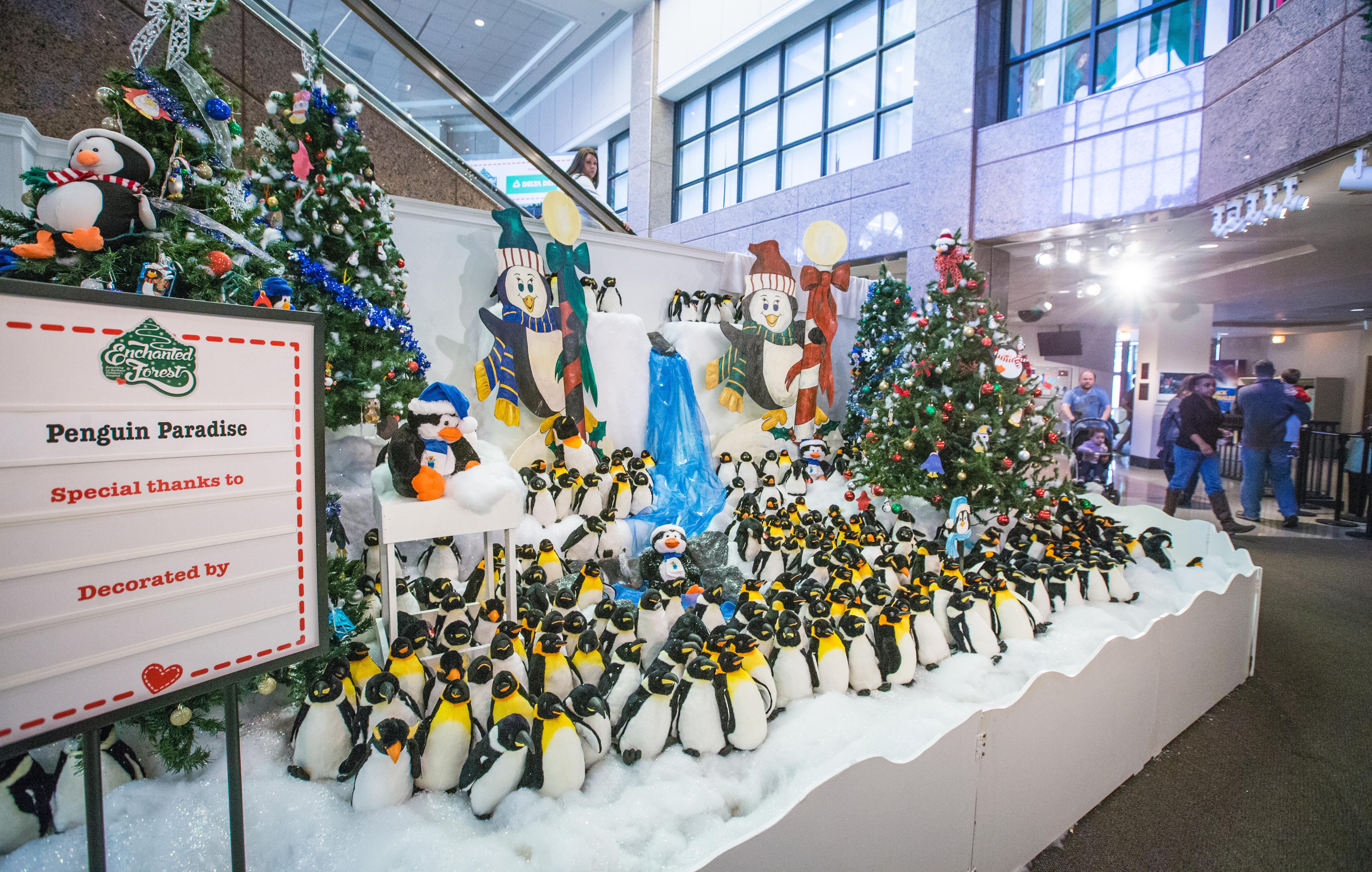 penguins on display at enchanted forest