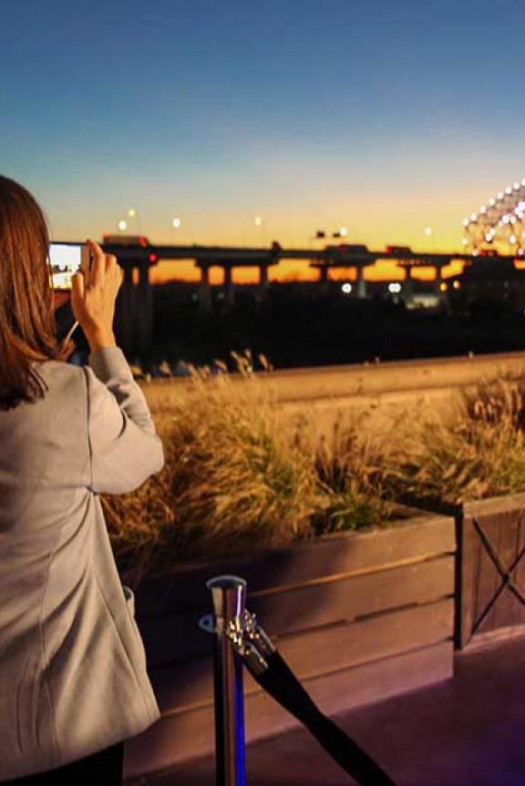 A view of Mighty Lights from Mississippi River Terrace