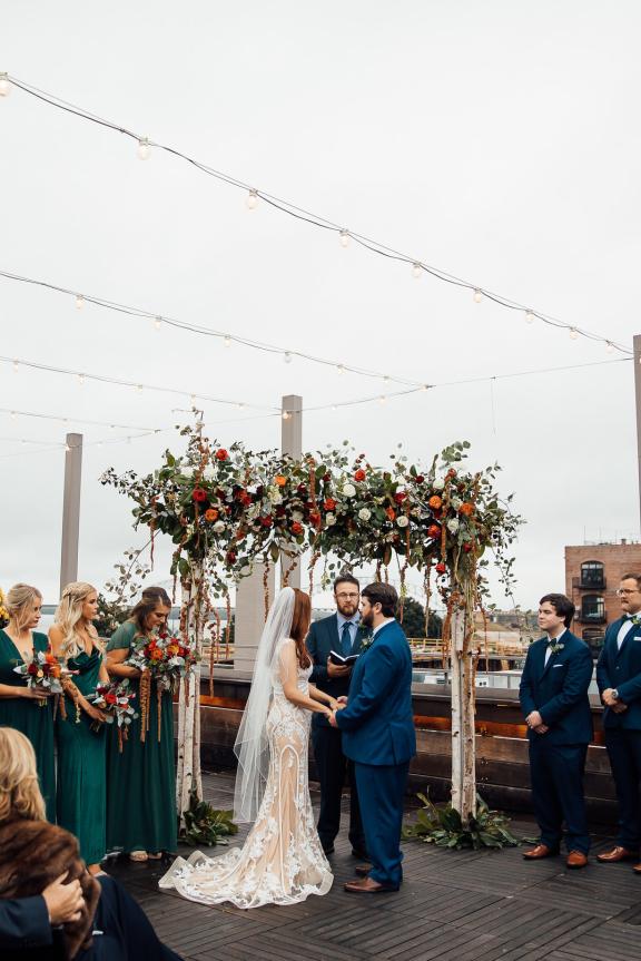 Wedding ceremony at Old Dominick Distillery