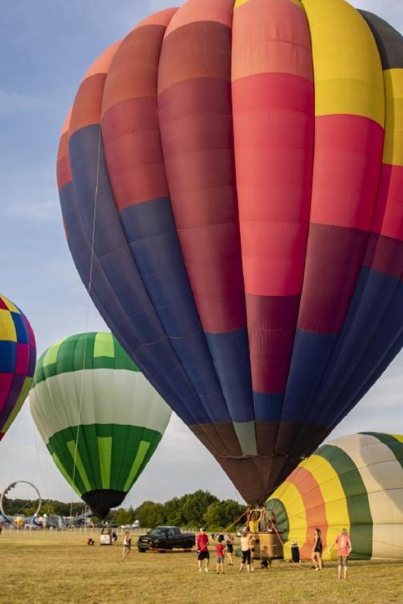 Hot air balloons at Bluff City Balloon Jamboree