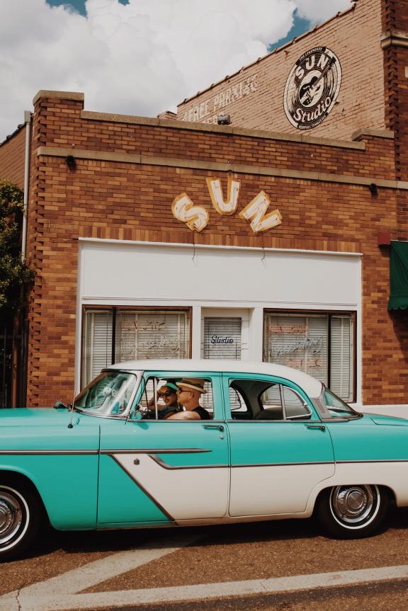 Vintage Car outside Sun Studio