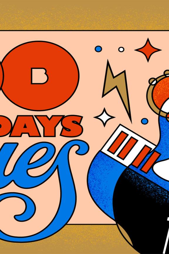 Promotional image for the 100 Days of Blues in Memphis