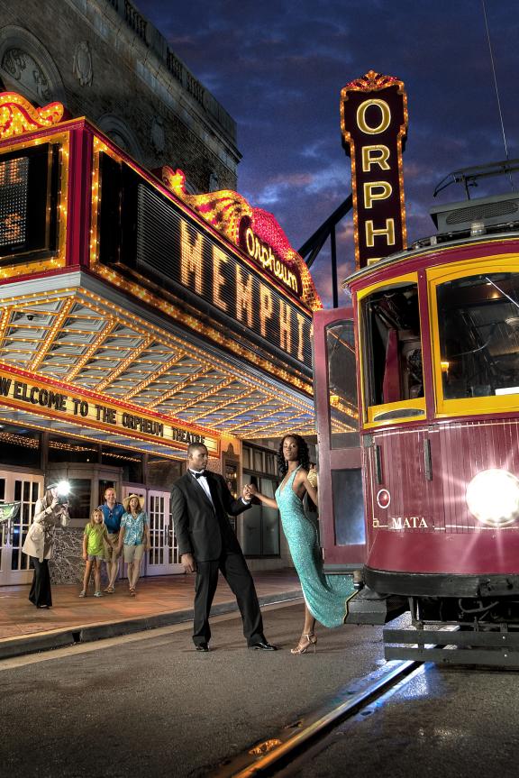 The Orpheum Theatre and trolley. Photo Credit: Phillip Parker