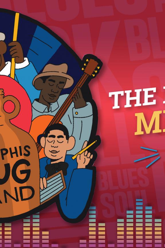 The Roots of Memphis Music Bollard Project at FedExForum illustrates the impact of Memphis Jug Band