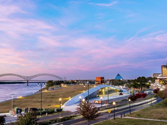 Memphis Skyline at Sunset