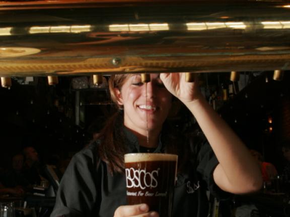 Craft beer on tap at Boscos Squared