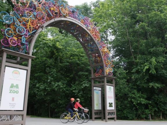 Biking Overton Park in Memphis