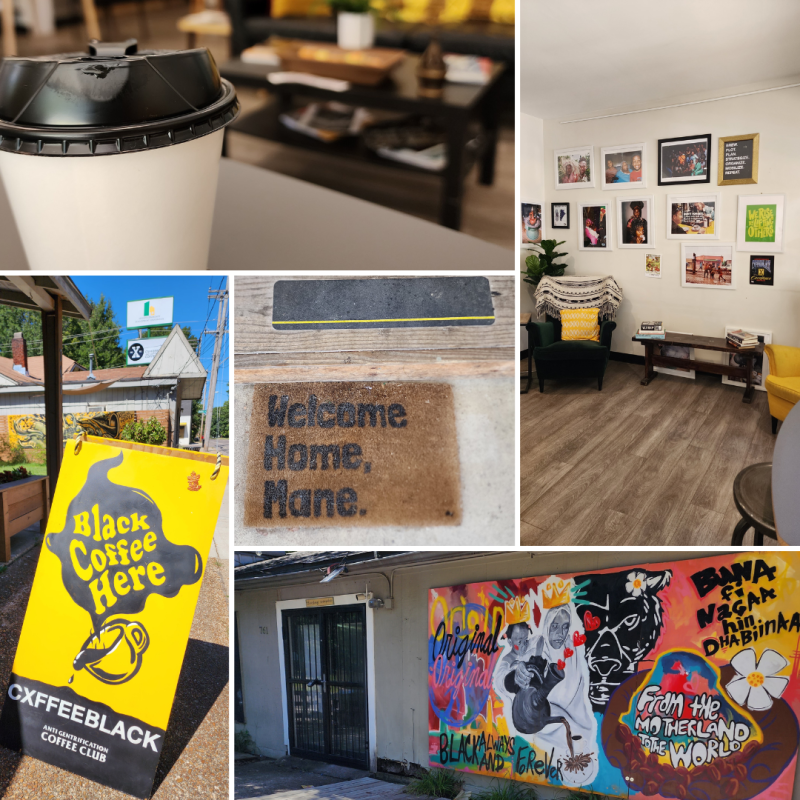 Anti Gentrification Coffee Club collage