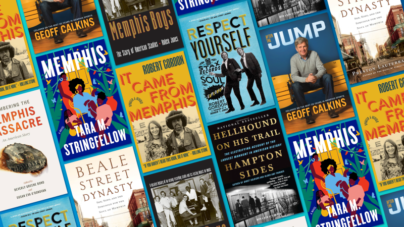 graphic showing multiple covers of memphis books