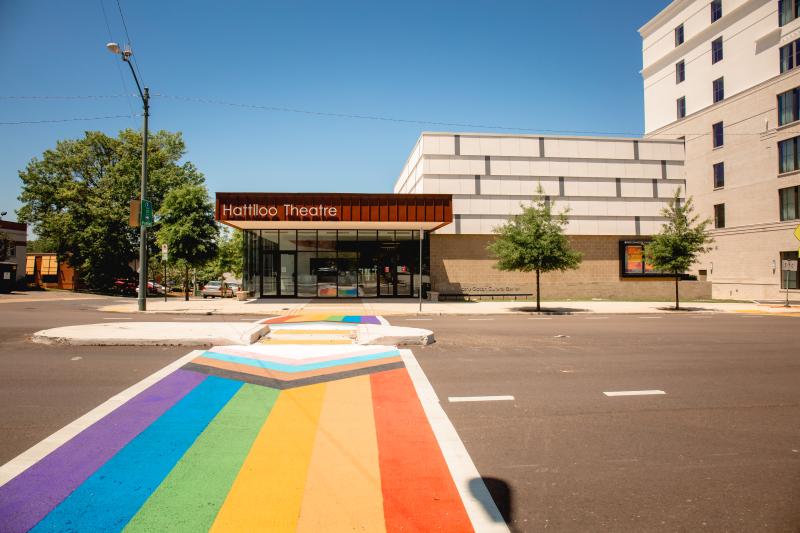 LGBTQ Rainbow Crosswalk in Overton Square