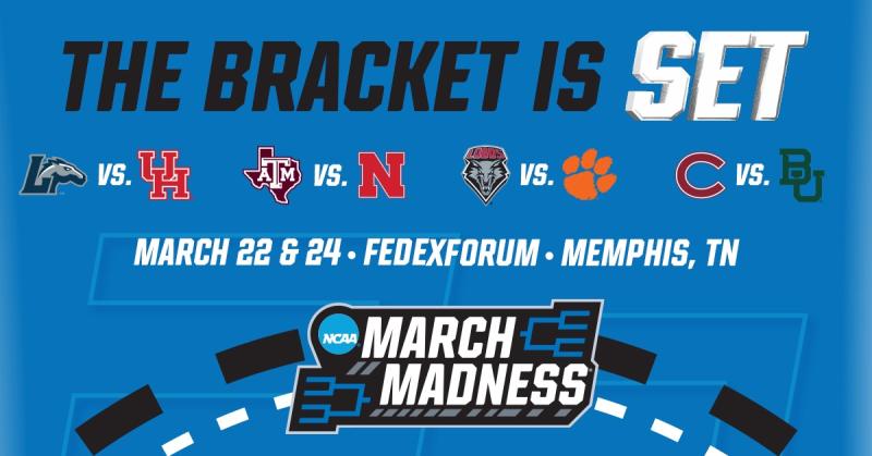march madness graphic featuring teams
