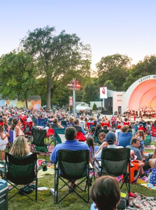 Concert at the Overton Park Shell.