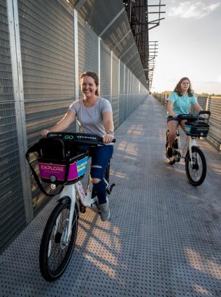 Biking on the Riverfront