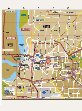 Map Of Downtown Memphis