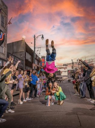 Beale Street Flippers perform in Memphis, TN