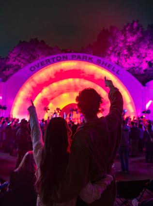 Couple at an Overton Park Shell concert.