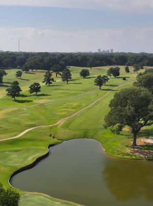 aerial photo of the links at pine hills