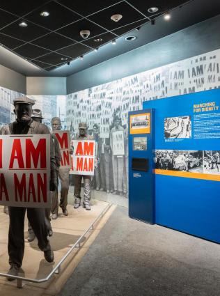 I AM A MAN exhibit at the National Civil Rights Museum.