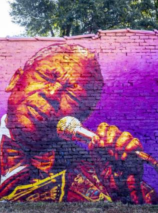 BB King mural in Memphis