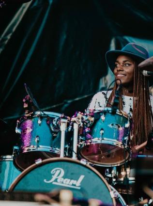 Tikyra Jackson of Southern Avenue performs at Memphis' Mempho Music Festival