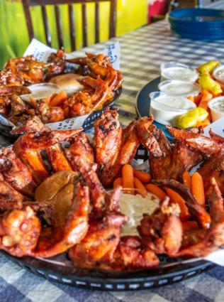 Wings at Central BBQ.