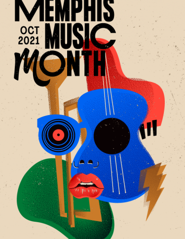 Mobile view of Memphis Music Month Promotional Artwork