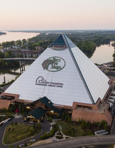 Aerial view of Bass Pro at the Pyramid | by Sean Fisher/Mr. Bootstraps.