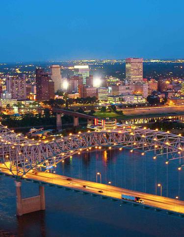 Memphis Skyline with Bridge. Photo Credit: Jack Kenner.