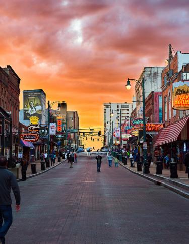 Visit the Beale Street Entertainment District