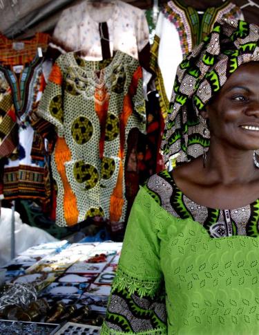 woman at africa in april festival