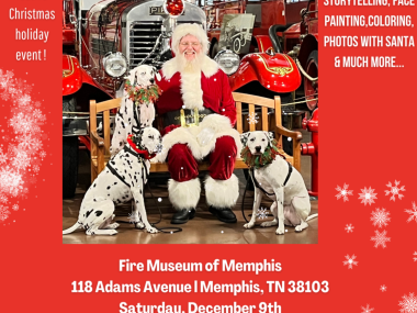 event graphic for fire museum Santa breakfast