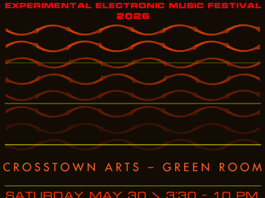 Black background with red and orange sound waves across the page, Memphis Concrete Expereimental Electronic Music Festival 2026 written in red, edgy font