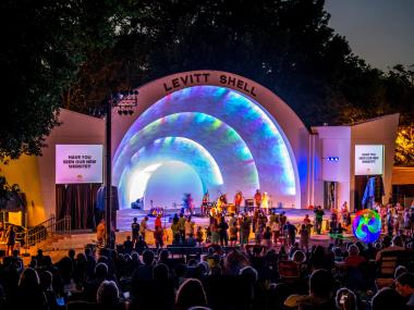 Levitt Shell at night