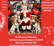 event graphic for fire museum Santa breakfast