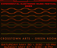 Black background with red and orange sound waves across the page, Memphis Concrete Expereimental Electronic Music Festival 2026 written in red, edgy font