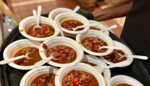 Complimentary red beans & rice Photo