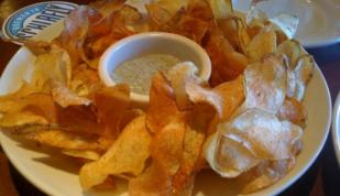 House-made chips and dip. Photo by Kerry Crawford. Photo