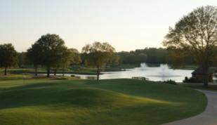 Patio overlooking Mirimichi Championship Course. Photo by Andrea Zucker. Photo