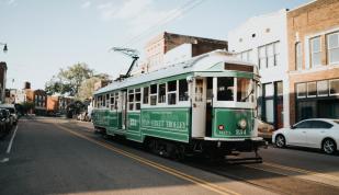 Trolley on South Main Photo