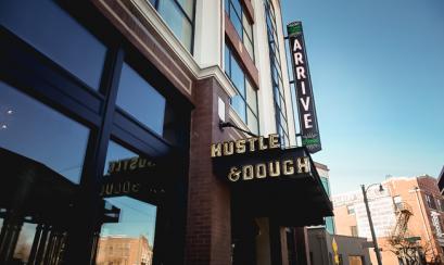 ARRIVE Hotel and Hustle & Dough Exterior | Alex Shansky