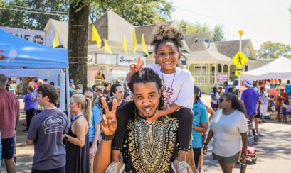 Father - Daughter Pose at Cooper Young Festival