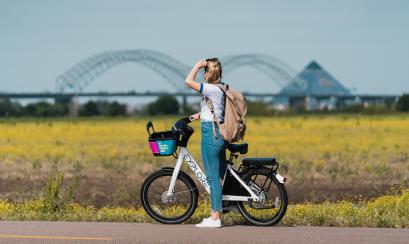 Big River Trail with a view of the downtown Memphis skyline | Sean Fisher Mr. Bootstraps