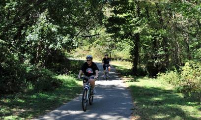 Greenline cyclists at Shelby Farms Park | Andrea Zucker