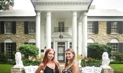 Fans outside the Graceland Mansion.