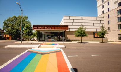 LGBTQ Rainbow Crosswalk in Overton Square