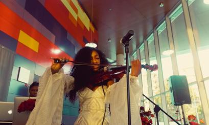 Violinist at TONE Juneteenth Gala.