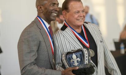 Elliott Perry and Jerry Lawler pose for photo