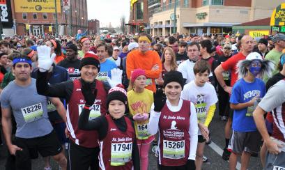Runners at the St. Jude Memphis Marathon