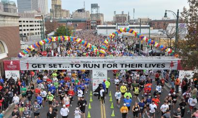 Runners ready for the St. Jude Memphis Marathon