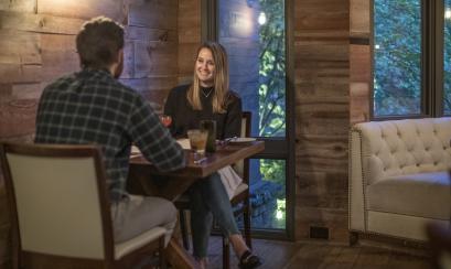 couple eats at Acre restaurant